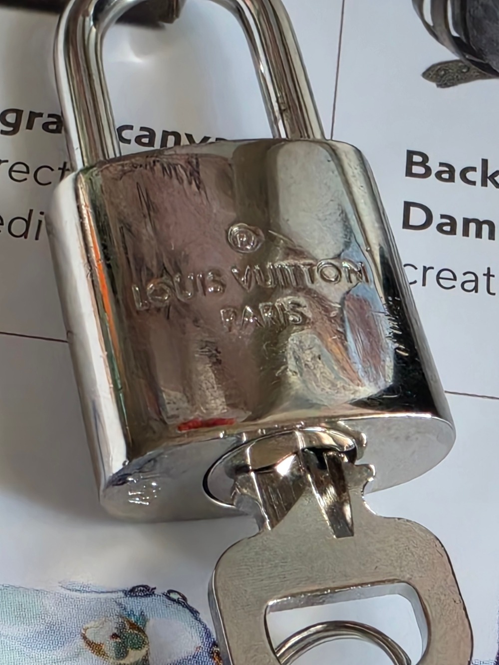 Louis Vuitton Silver Padlock with Key #451 - Picture 3 of 5